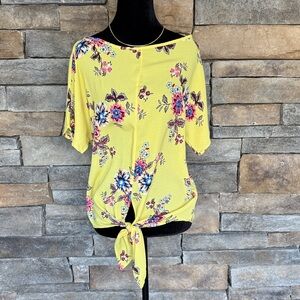 White Birch Yellow Floral Women's Blouse